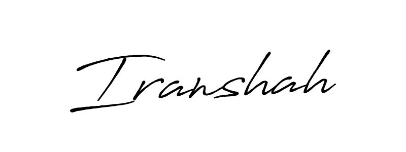 Create a beautiful signature design for name Iranshah. With this signature (Antro_Vectra_Bolder) fonts, you can make a handwritten signature for free. Iranshah signature style 7 images and pictures png