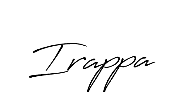 How to make Irappa signature? Antro_Vectra_Bolder is a professional autograph style. Create handwritten signature for Irappa name. Irappa signature style 7 images and pictures png