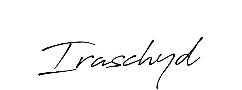 Make a beautiful signature design for name Iraschyd. With this signature (Antro_Vectra_Bolder) style, you can create a handwritten signature for free. Iraschyd signature style 7 images and pictures png