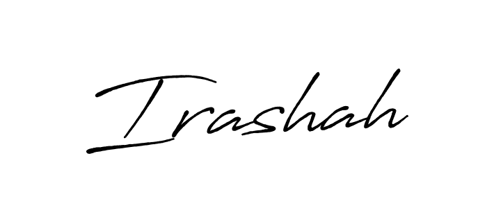 You should practise on your own different ways (Antro_Vectra_Bolder) to write your name (Irashah) in signature. don't let someone else do it for you. Irashah signature style 7 images and pictures png
