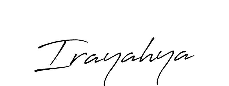 How to make Irayahya signature? Antro_Vectra_Bolder is a professional autograph style. Create handwritten signature for Irayahya name. Irayahya signature style 7 images and pictures png