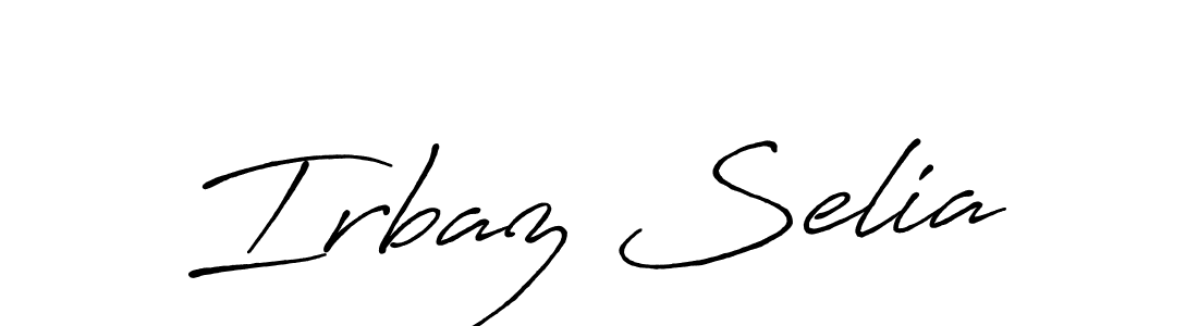 Create a beautiful signature design for name Irbaz Selia. With this signature (Antro_Vectra_Bolder) fonts, you can make a handwritten signature for free. Irbaz Selia signature style 7 images and pictures png