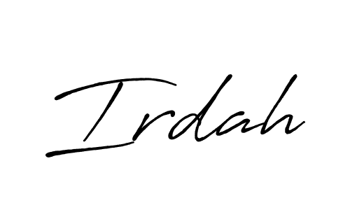 if you are searching for the best signature style for your name Irdah. so please give up your signature search. here we have designed multiple signature styles  using Antro_Vectra_Bolder. Irdah signature style 7 images and pictures png