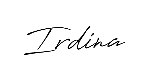 Design your own signature with our free online signature maker. With this signature software, you can create a handwritten (Antro_Vectra_Bolder) signature for name Irdina. Irdina signature style 7 images and pictures png