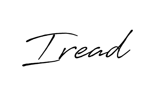 Design your own signature with our free online signature maker. With this signature software, you can create a handwritten (Antro_Vectra_Bolder) signature for name Iread. Iread signature style 7 images and pictures png