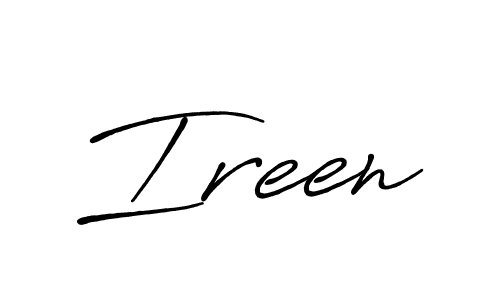 Make a beautiful signature design for name Ireen. With this signature (Antro_Vectra_Bolder) style, you can create a handwritten signature for free. Ireen signature style 7 images and pictures png