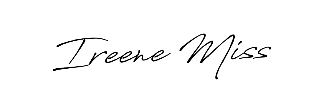 Similarly Antro_Vectra_Bolder is the best handwritten signature design. Signature creator online .You can use it as an online autograph creator for name Ireene Miss. Ireene Miss signature style 7 images and pictures png