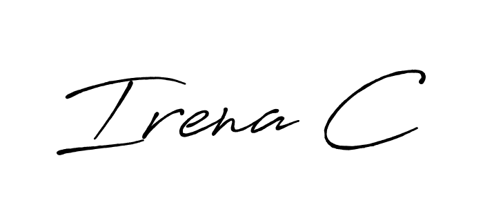 Make a beautiful signature design for name Irena C. With this signature (Antro_Vectra_Bolder) style, you can create a handwritten signature for free. Irena C signature style 7 images and pictures png