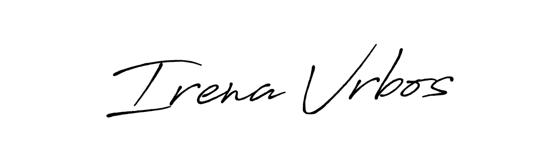 How to make Irena Vrbos signature? Antro_Vectra_Bolder is a professional autograph style. Create handwritten signature for Irena Vrbos name. Irena Vrbos signature style 7 images and pictures png