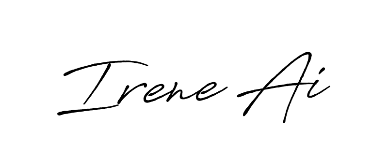 How to make Irene Ai name signature. Use Antro_Vectra_Bolder style for creating short signs online. This is the latest handwritten sign. Irene Ai signature style 7 images and pictures png