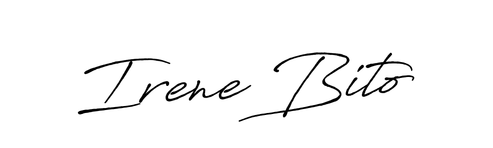 How to make Irene Bito signature? Antro_Vectra_Bolder is a professional autograph style. Create handwritten signature for Irene Bito name. Irene Bito signature style 7 images and pictures png