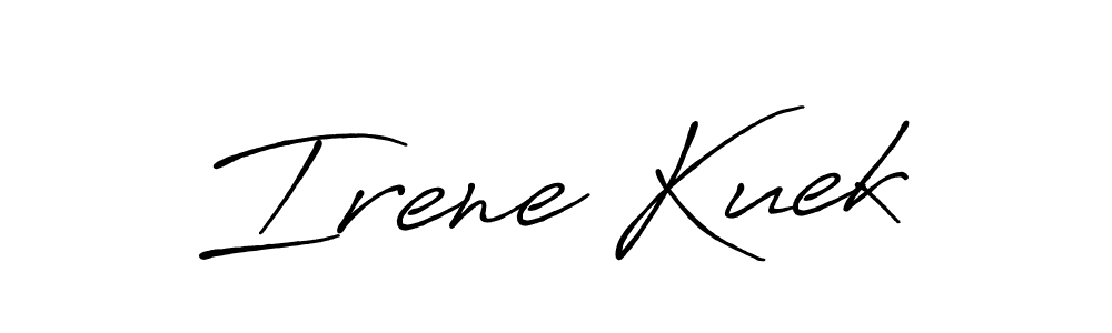 The best way (Antro_Vectra_Bolder) to make a short signature is to pick only two or three words in your name. The name Irene Kuek include a total of six letters. For converting this name. Irene Kuek signature style 7 images and pictures png