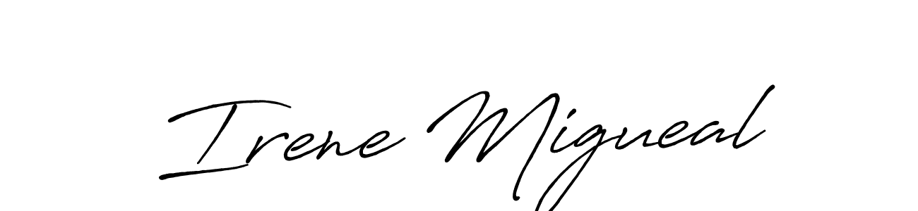Once you've used our free online signature maker to create your best signature Antro_Vectra_Bolder style, it's time to enjoy all of the benefits that Irene Migueal name signing documents. Irene Migueal signature style 7 images and pictures png