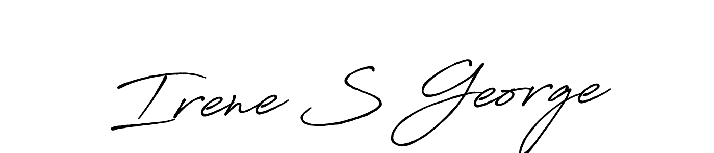 Use a signature maker to create a handwritten signature online. With this signature software, you can design (Antro_Vectra_Bolder) your own signature for name Irene S George. Irene S George signature style 7 images and pictures png
