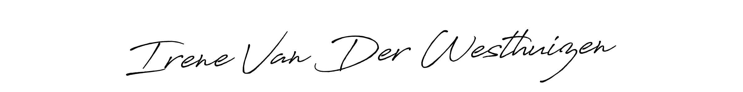 Make a beautiful signature design for name Irene Van Der Westhuizen. With this signature (Antro_Vectra_Bolder) style, you can create a handwritten signature for free. Irene Van Der Westhuizen signature style 7 images and pictures png