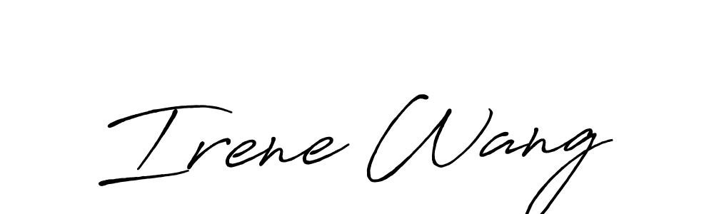 Irene Wang stylish signature style. Best Handwritten Sign (Antro_Vectra_Bolder) for my name. Handwritten Signature Collection Ideas for my name Irene Wang. Irene Wang signature style 7 images and pictures png