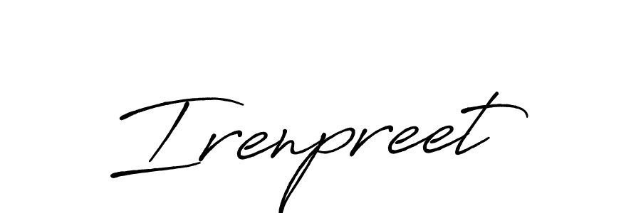 How to make Irenpreet signature? Antro_Vectra_Bolder is a professional autograph style. Create handwritten signature for Irenpreet name. Irenpreet signature style 7 images and pictures png