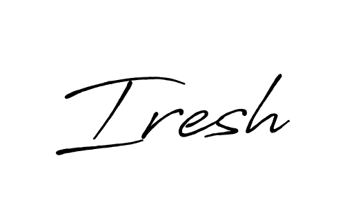 Also You can easily find your signature by using the search form. We will create Iresh name handwritten signature images for you free of cost using Antro_Vectra_Bolder sign style. Iresh signature style 7 images and pictures png