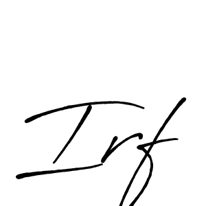 How to make Irf signature? Antro_Vectra_Bolder is a professional autograph style. Create handwritten signature for Irf name. Irf signature style 7 images and pictures png