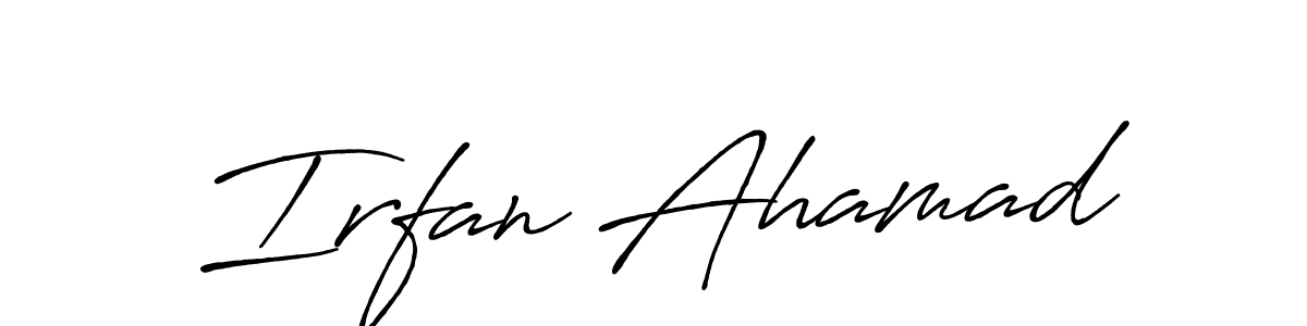 This is the best signature style for the Irfan Ahamad name. Also you like these signature font (Antro_Vectra_Bolder). Mix name signature. Irfan Ahamad signature style 7 images and pictures png