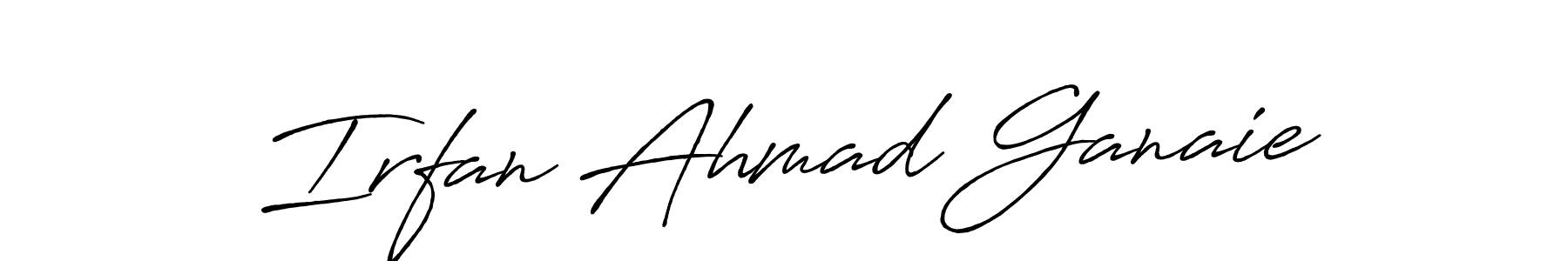 How to make Irfan Ahmad Ganaie name signature. Use Antro_Vectra_Bolder style for creating short signs online. This is the latest handwritten sign. Irfan Ahmad Ganaie signature style 7 images and pictures png