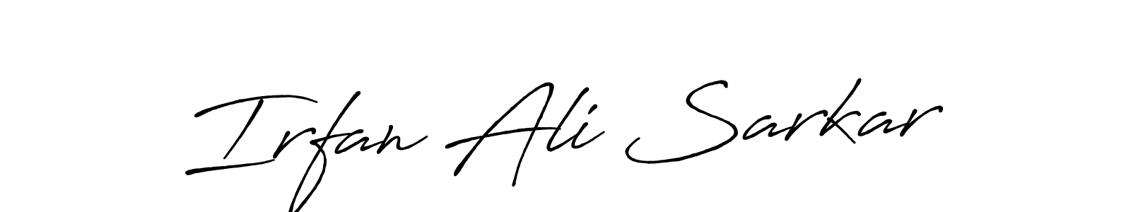 Make a beautiful signature design for name Irfan Ali Sarkar. With this signature (Antro_Vectra_Bolder) style, you can create a handwritten signature for free. Irfan Ali Sarkar signature style 7 images and pictures png