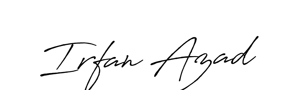 Irfan Azad stylish signature style. Best Handwritten Sign (Antro_Vectra_Bolder) for my name. Handwritten Signature Collection Ideas for my name Irfan Azad. Irfan Azad signature style 7 images and pictures png