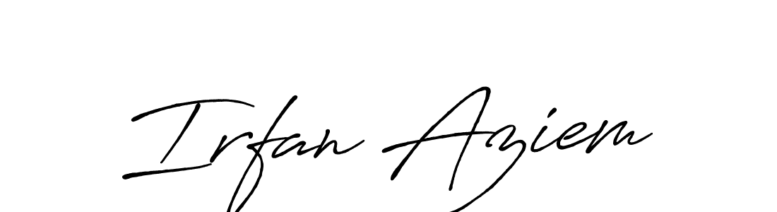 It looks lik you need a new signature style for name Irfan Aziem. Design unique handwritten (Antro_Vectra_Bolder) signature with our free signature maker in just a few clicks. Irfan Aziem signature style 7 images and pictures png