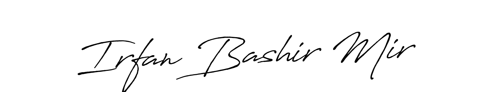 Use a signature maker to create a handwritten signature online. With this signature software, you can design (Antro_Vectra_Bolder) your own signature for name Irfan Bashir Mir. Irfan Bashir Mir signature style 7 images and pictures png