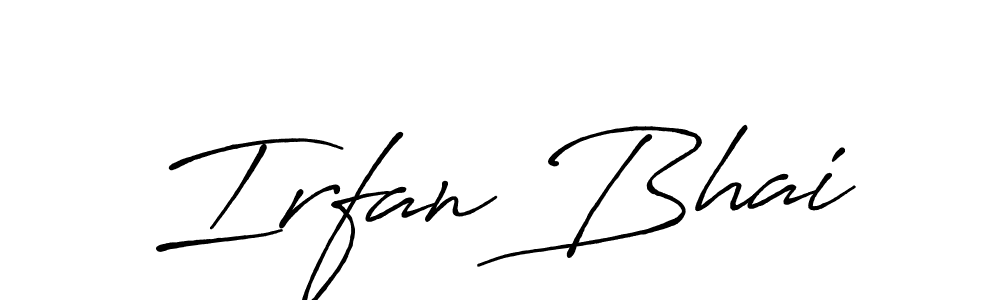 How to Draw Irfan Bhai signature style? Antro_Vectra_Bolder is a latest design signature styles for name Irfan Bhai. Irfan Bhai signature style 7 images and pictures png