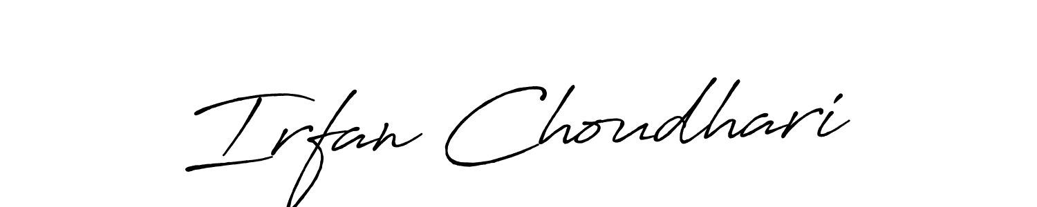 How to make Irfan Choudhari signature? Antro_Vectra_Bolder is a professional autograph style. Create handwritten signature for Irfan Choudhari name. Irfan Choudhari signature style 7 images and pictures png