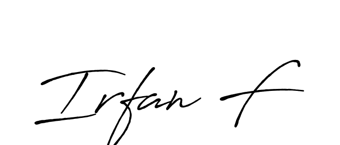 Best and Professional Signature Style for Irfan F. Antro_Vectra_Bolder Best Signature Style Collection. Irfan F signature style 7 images and pictures png