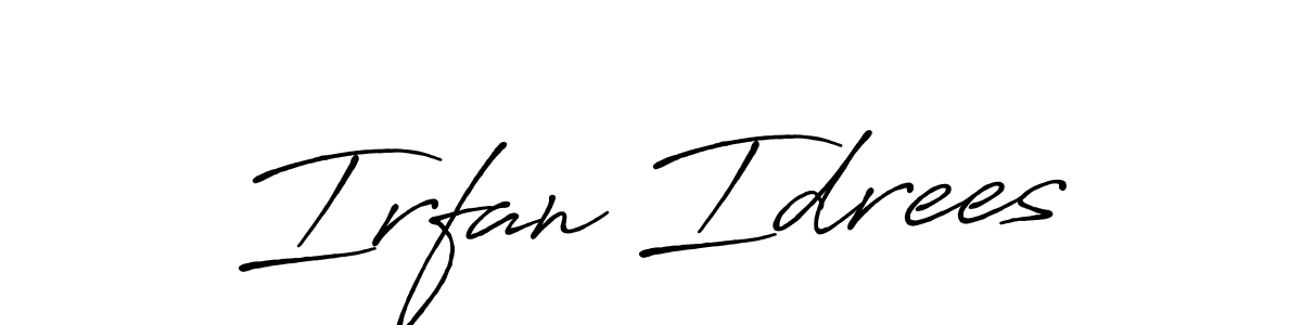 Also we have Irfan Idrees name is the best signature style. Create professional handwritten signature collection using Antro_Vectra_Bolder autograph style. Irfan Idrees signature style 7 images and pictures png