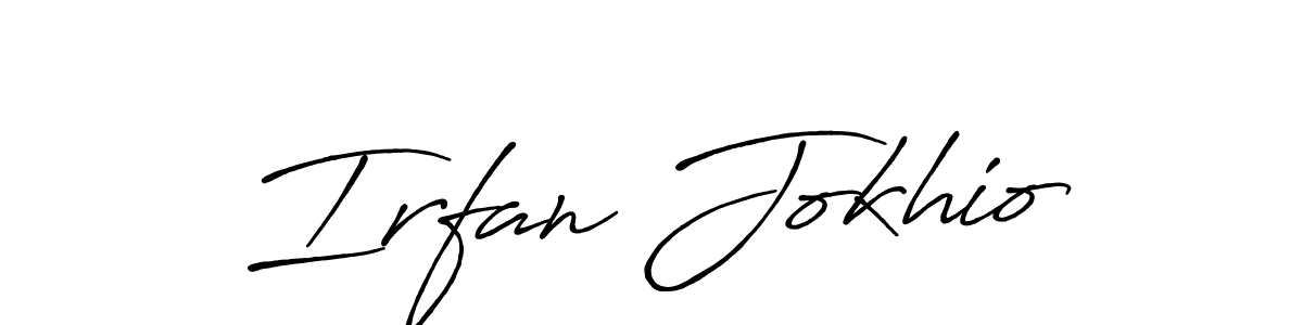 Irfan Jokhio stylish signature style. Best Handwritten Sign (Antro_Vectra_Bolder) for my name. Handwritten Signature Collection Ideas for my name Irfan Jokhio. Irfan Jokhio signature style 7 images and pictures png