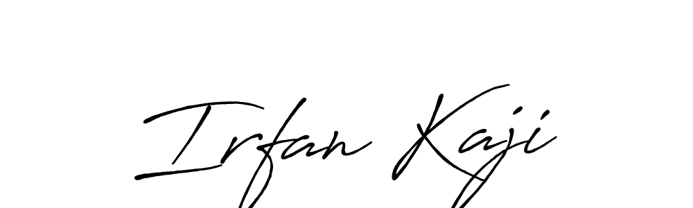 Create a beautiful signature design for name Irfan Kaji. With this signature (Antro_Vectra_Bolder) fonts, you can make a handwritten signature for free. Irfan Kaji signature style 7 images and pictures png