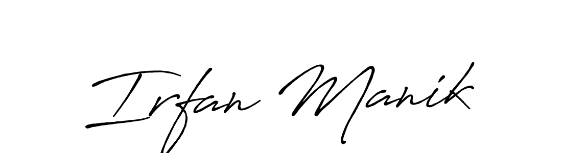 Use a signature maker to create a handwritten signature online. With this signature software, you can design (Antro_Vectra_Bolder) your own signature for name Irfan Manik. Irfan Manik signature style 7 images and pictures png