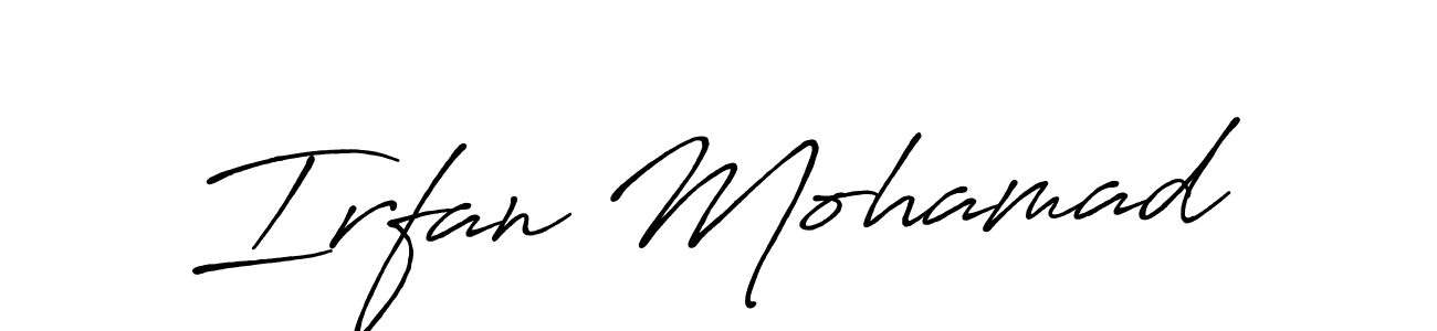 It looks lik you need a new signature style for name Irfan Mohamad. Design unique handwritten (Antro_Vectra_Bolder) signature with our free signature maker in just a few clicks. Irfan Mohamad signature style 7 images and pictures png