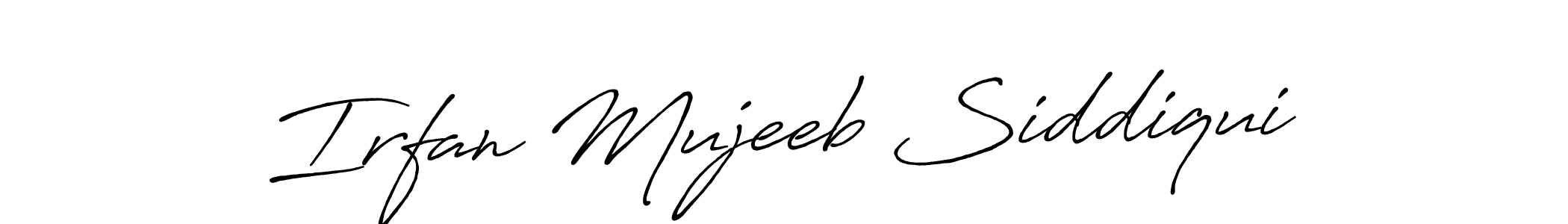 Also we have Irfan Mujeeb Siddiqui name is the best signature style. Create professional handwritten signature collection using Antro_Vectra_Bolder autograph style. Irfan Mujeeb Siddiqui signature style 7 images and pictures png