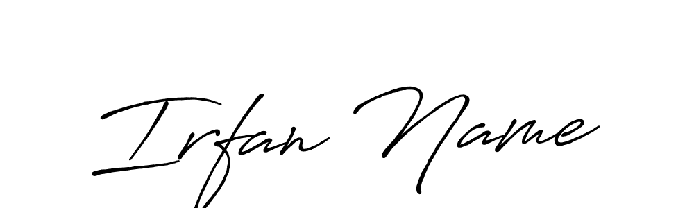 How to make Irfan Name signature? Antro_Vectra_Bolder is a professional autograph style. Create handwritten signature for Irfan Name name. Irfan Name signature style 7 images and pictures png