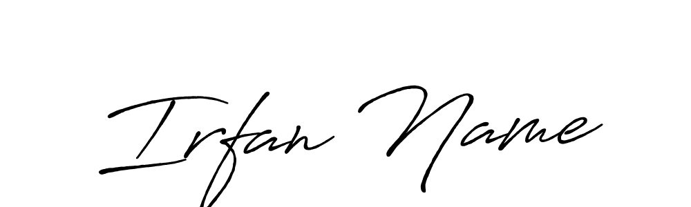 How to make Irfan Name signature? Antro_Vectra_Bolder is a professional autograph style. Create handwritten signature for Irfan Name name. Irfan Name signature style 7 images and pictures png