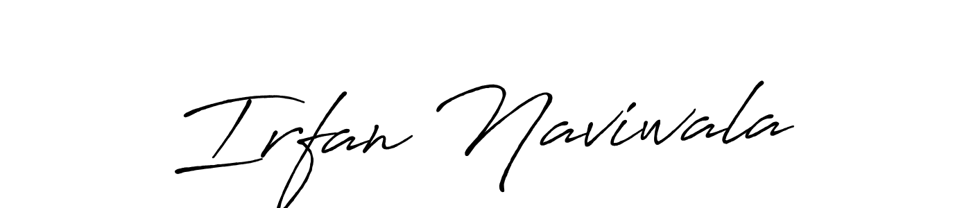 Make a beautiful signature design for name Irfan Naviwala. With this signature (Antro_Vectra_Bolder) style, you can create a handwritten signature for free. Irfan Naviwala signature style 7 images and pictures png