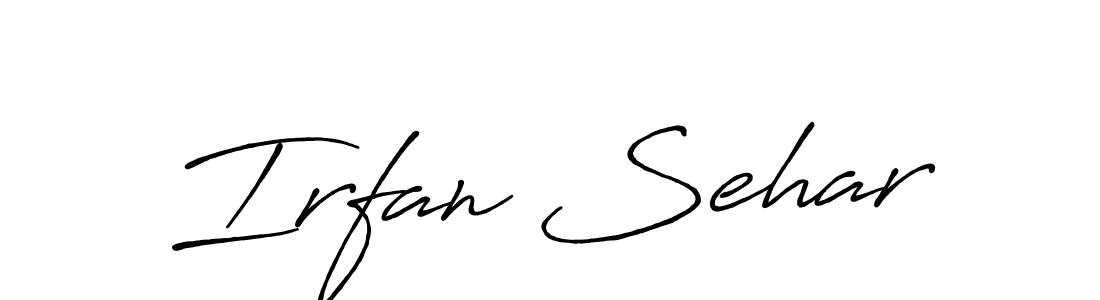 Use a signature maker to create a handwritten signature online. With this signature software, you can design (Antro_Vectra_Bolder) your own signature for name Irfan Sehar. Irfan Sehar signature style 7 images and pictures png