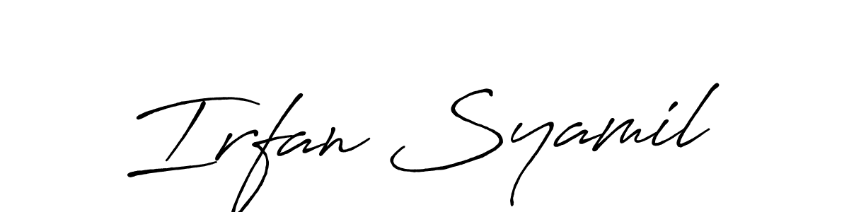 Also You can easily find your signature by using the search form. We will create Irfan Syamil name handwritten signature images for you free of cost using Antro_Vectra_Bolder sign style. Irfan Syamil signature style 7 images and pictures png