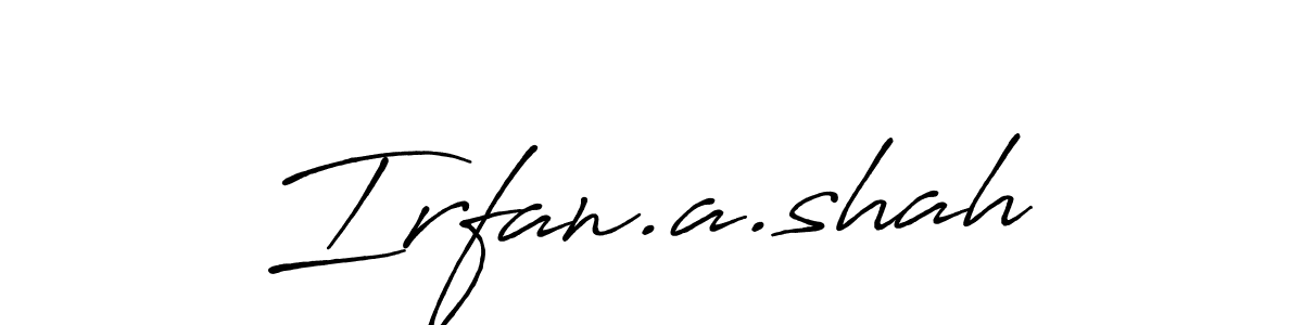 Irfan.a.shah stylish signature style. Best Handwritten Sign (Antro_Vectra_Bolder) for my name. Handwritten Signature Collection Ideas for my name Irfan.a.shah. Irfan.a.shah signature style 7 images and pictures png