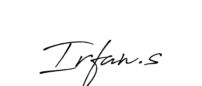 You should practise on your own different ways (Antro_Vectra_Bolder) to write your name (Irfan.s) in signature. don't let someone else do it for you. Irfan.s signature style 7 images and pictures png