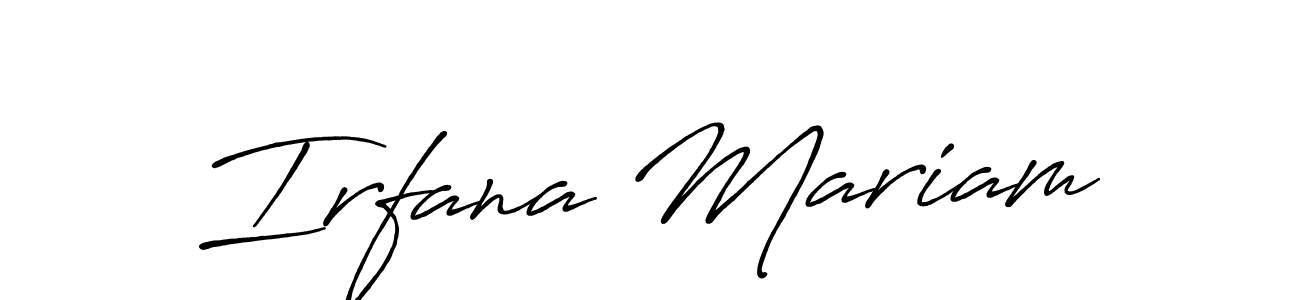 Make a beautiful signature design for name Irfana Mariam. Use this online signature maker to create a handwritten signature for free. Irfana Mariam signature style 7 images and pictures png