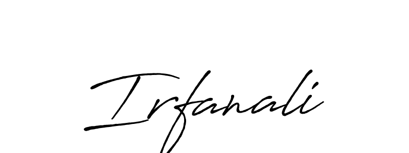 How to make Irfanali signature? Antro_Vectra_Bolder is a professional autograph style. Create handwritten signature for Irfanali name. Irfanali signature style 7 images and pictures png