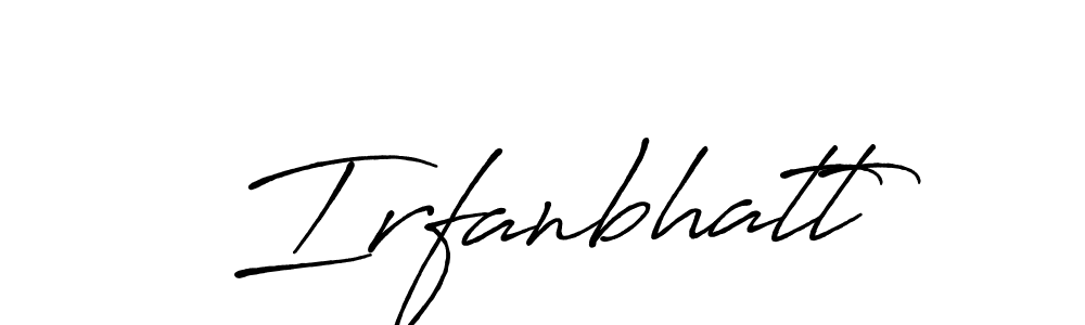 The best way (Antro_Vectra_Bolder) to make a short signature is to pick only two or three words in your name. The name Irfanbhatt include a total of six letters. For converting this name. Irfanbhatt signature style 7 images and pictures png