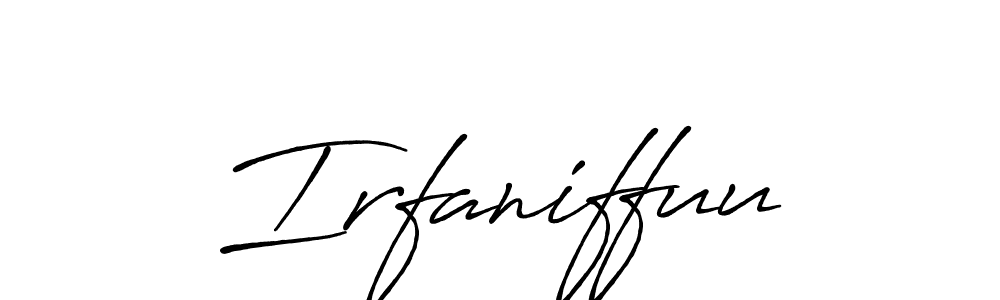 Also we have Irfaniffuu name is the best signature style. Create professional handwritten signature collection using Antro_Vectra_Bolder autograph style. Irfaniffuu signature style 7 images and pictures png
