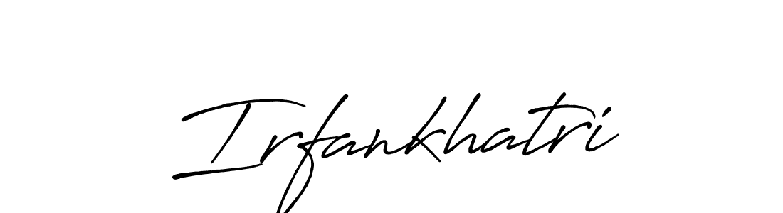 It looks lik you need a new signature style for name Irfankhatri. Design unique handwritten (Antro_Vectra_Bolder) signature with our free signature maker in just a few clicks. Irfankhatri signature style 7 images and pictures png